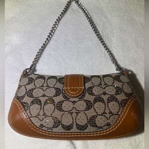 Coach Orange Leather Shoulder Bag